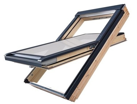 Okno dachowe drewniane obrotowe FTP-V U41 APMX 78x118