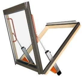Okno oddymiające FSP P1 07 78x140 z siłownikiem Fakro